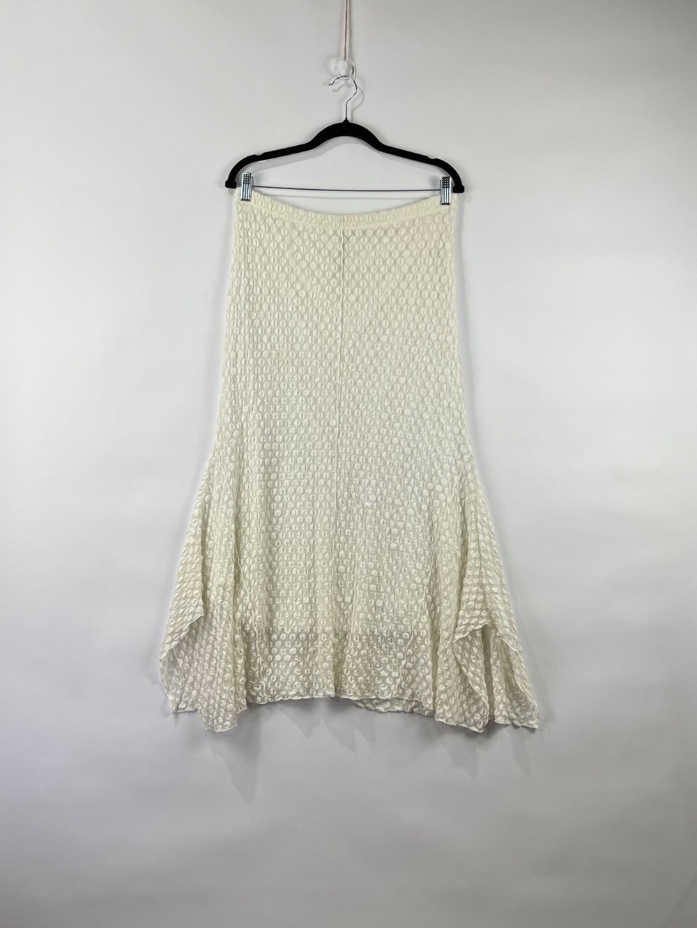 I.C. by Connie K Cotton Blend Elastic Waist Lined Lace Mermaid Maxi Skirt M